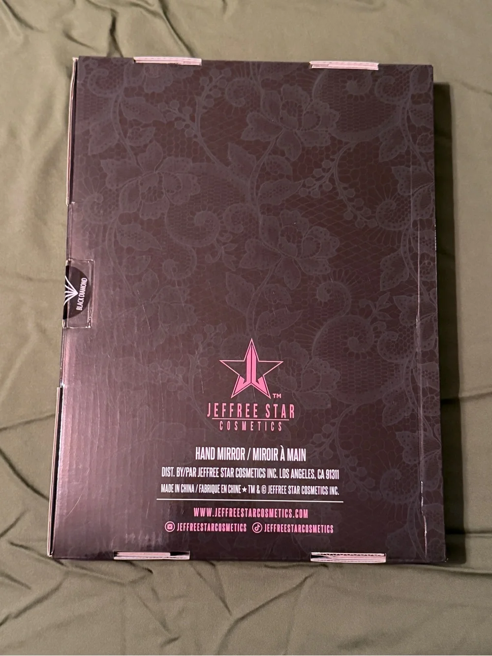 Jeffree Star Cosmetics Star Wedding Collection • Black Diamond Hand Mirror